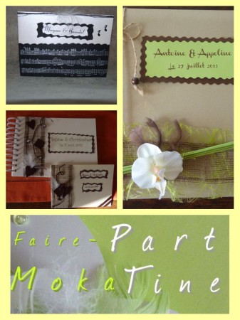 Faire part Mokatine - Sponsor officiel du livre d'or pour l’événement en Guadeloupe 